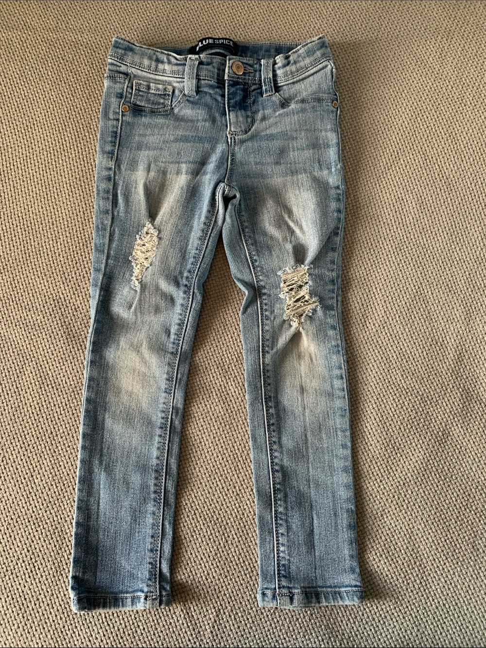 Blue Spice Women's Light Blue Ripped Skinny Jeans
